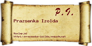 Prazsenka Izolda névjegykártya